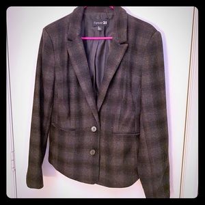 Forever 21 checkered pattern blazer